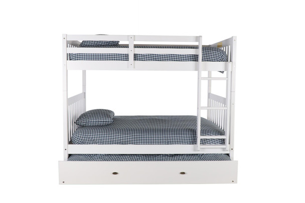 Cambridge Mission Full over Full Bunk Bed - White