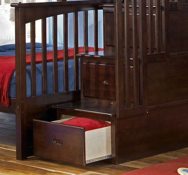 Columbia Twin over Full Staircase Bunk Bed | Atlantic Furniture | ATLCOL-SSTF