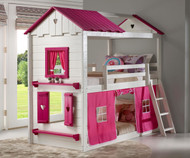 Sweetheart Bunk Bed with Pink Tent