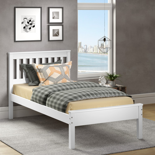 Alva Twin Size Bed White Kids Furniture Warehouse