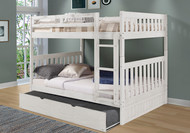 Whitewood Ash Mission Full over Full Bunk Bed | Kids Furniture Warehouse
