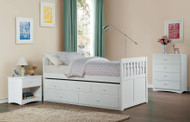 Stanford Captains Trundle Bedroom Set  - White