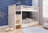 Whitewood Ash Stair Stepper Bunk Bed | Kids Furniture Warehouse