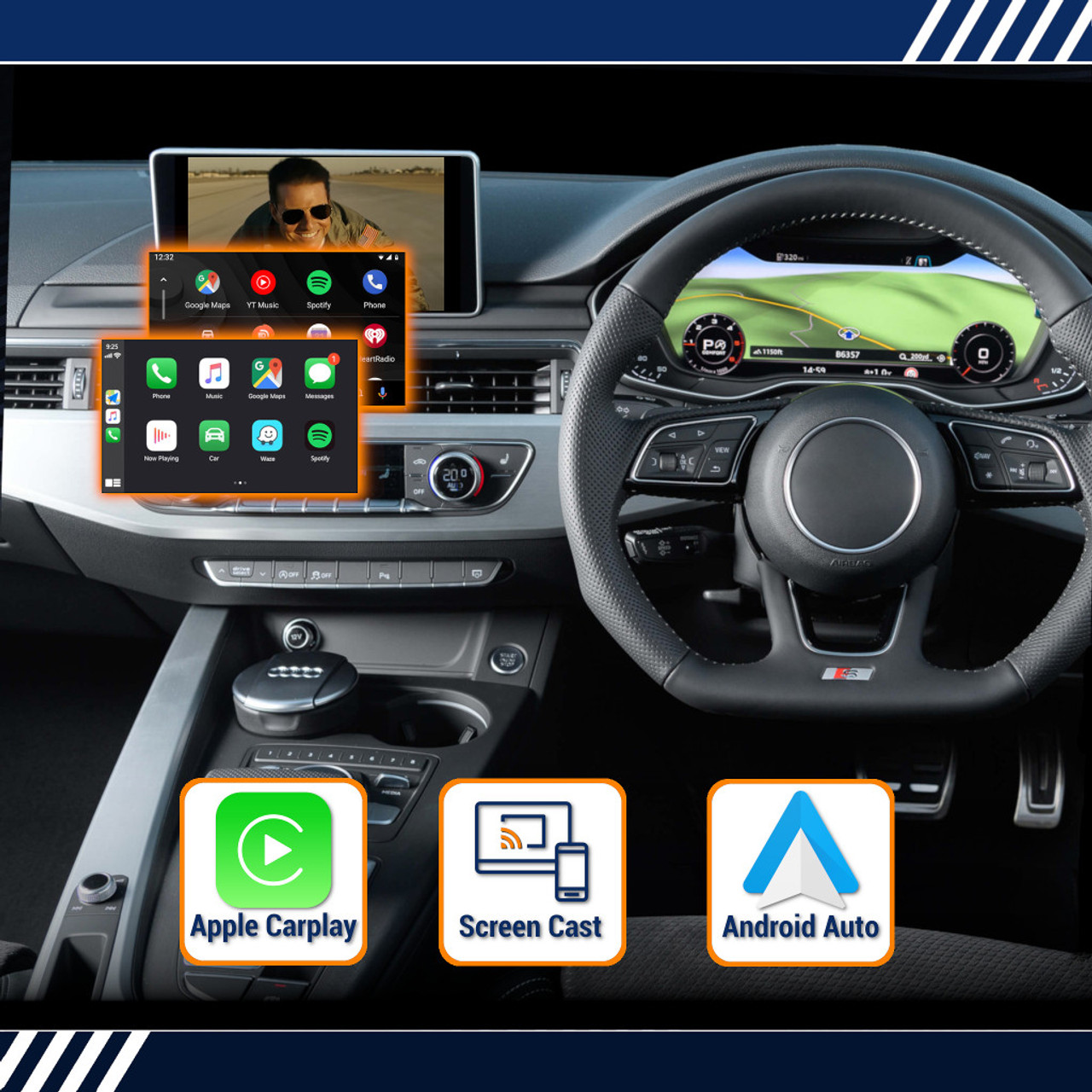 ATD SPI-77105 CarPlay Android Auto Camera Interface For Audi A1 S1