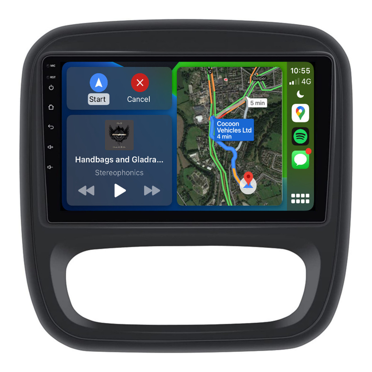 PBA S10-VX01 Android 9 QLED CarPlay Auto GPS Radio For Vauxhall Vivaro  Renault Trafic B