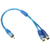 ATD RCA-32300 RCA Y Splitter Lead Adapter Cable Male To Female Connector Amp Sub Connection