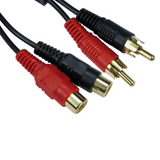 ATD RCA-32200 5m Phono Male To Female RCA Extension Cable For Audio Transfer (5 Meters Length)