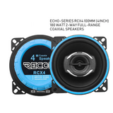 RECOIL RCX4 Echo Series 4-Inch Lightweight Durable Car Audio Coaxial Speaker System 100mm 