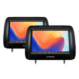 Xtrons HD908D 9 Inch Car Headrest DVD Player Dual Screen Entertainment Set with Region-Free Playback