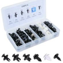 ATD WSC-80035 100pcs Universal Car Trim Panel Retainer Clip Kit 6 Assorted Sizes with Storage Box