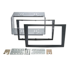 ATD RFP-50814RC Double DIN Fascia Frame For Vauxhall With Crease Charcoal Rubber Touch