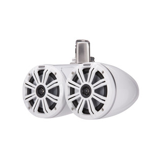 Kicker KA45KMTDC65W KM Dual Marine Tower Coaxial LED 6.5" (165mm) Speakers White Grills