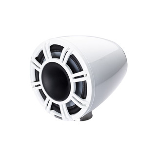 Kicker KA47KMFC11W KM Marine 11" (280mm) Surface Horn HLCD Speaker System White LED Grills