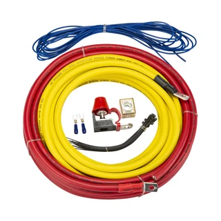 Kicker KA47KMPK4 Marine 4AWG Amplifier Power Kit Tinned OFC Cable Fuse Installation Wiring