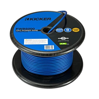 Kicker KA46PWB8200 8AWG OFC Premium Blue Power Cable 200ft 60M Hyper-Flex Wiring Quality
