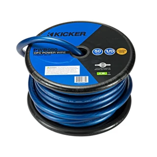 Kicker KA46PWB050 1/0 AWG OFC Premium Blue Power Cable 50ft 15M Hyper Flex Wiring Grade