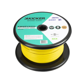 Kicker KA47KMWPY8200 KM 8 Marine AWG Yellow Power Cable 200ft Tinned OFC Flexible Wiring