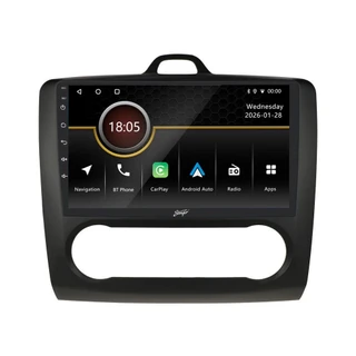 Stinger iF209E 9 Inch Perfect Fit Android Head Unit Kit For Ford Focus MK2 With Auto AC (Black)
