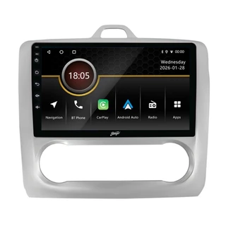 Stinger iF209E 9 Inch Perfect Fit Android Head Unit Kit For Ford Focus MK2  With Auto AC (Silver)