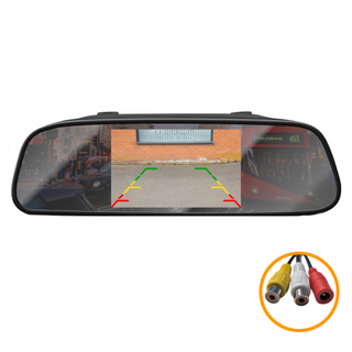 ATD MIR-34916 Universal Clip On 5" Mirror Monitor Digital Colour Rear View For Reverse Camera