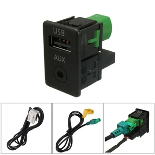 ATD FFU-17027 Factory AUX & USB Arm Rest Ports For Volkswagen RNS510 RNS315  Head Units