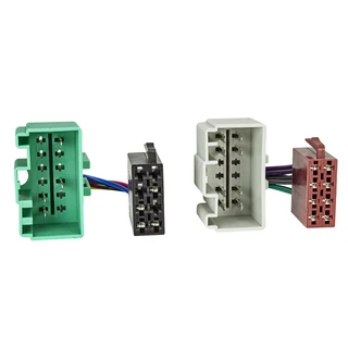 ATD ISO-12038 ISO Radio Harness Adaptor For Volvo Vehicles With Green & Grey Plugs (1998-2010)
