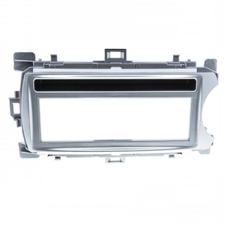 ATD RFP-50390 Car Radio Fascia Panel Single DIN Silver Frame For Toyota Yaris XP130 (2011-2017)