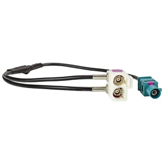 ATD CAA-13569 Single Fakra To Double Socket B Right Angled Aerial Adaptor For SEAT Skoda VW