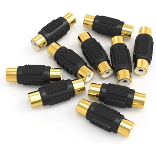 ATD RCA-32900 RCA Connector Phono Splice Adaptor Female To Female (Trade Pack Of 10)