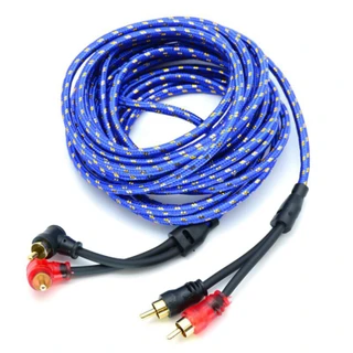 ATD RCA-32109 RCA Phono Cable Gold Plated Oxygen Free In Transparent OFC Copper 5 Metres