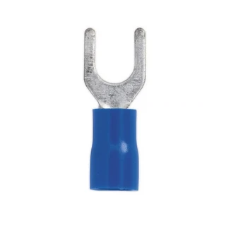 ATD WSC-82301 Blue Insulated Crimp Terminals 4.3mm Fork (100pcs) Electrical Connectors