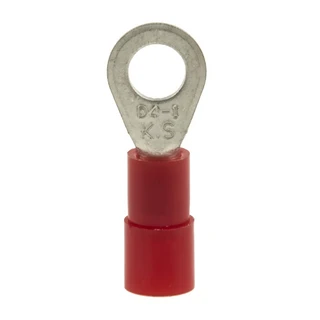 ATD WSC-82202 Red Insulated Crimp Terminals 4.3mm Ring (100pcs) Electrical Connectors