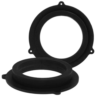 Basser DMFIAT03 MDF 165mm Front Door Speaker Adapters Rings For Fiat Panda II (2003-2012)