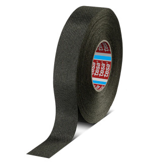 Tesa 51026 Black Adhesive PET Textile Cloth Tape 19mm x 20m High Abrasion Protection Roll