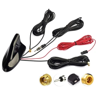 ATD UCA-70911 Shark Fin Aerial 3 In 1 DAB+ GPS FM Radio Universal Roof Mount Antenna ISO SMA SMB