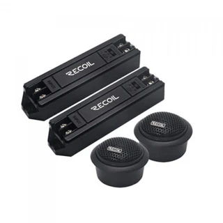RECOIL RET1 Echo Series 1-Inch Car Audio Component Dome Tweeters with Triple-Level Tweeter