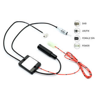 ATD UCA-70928 12V DIN to DAB & FM Antenna Aerial Amplifier Splitter Interface Adaptor