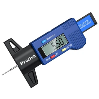 CAR-47398 LCD Digital Tyre Depth Tread Gauge Tester 1.5V For Car Van Motorbike In Blue Finish