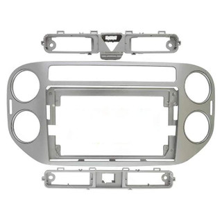 ATD RFP-22080S Perfect Fit Radio 9" Fascia Frame For Volkswagen Tiguan MK1 In Silver (2007-2017)
