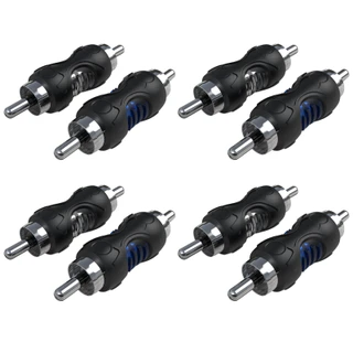 Recoil RCC-M8 8-Pack RCA Male to RCA Male Adapters For Cable Extension and Signal Transfer