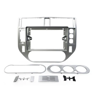 ATD RFP-52110 9" Perfect Fit HU Radio Frame Fascia Panel Silver For Ford C-Max Mk1 & Kuga Mk1
