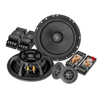 DLS RCS6.25 6.5" (165mm) Slim 2-Way Component Speaker Silk Dome Tweeter Glass Fibre Cone