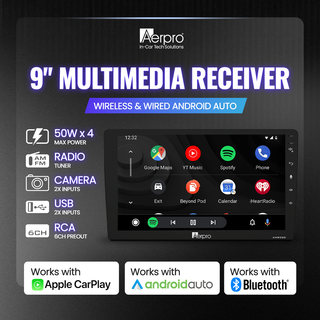 Aerpro 9" AM905D Android Auto DAB Radio Wireless CarPlay For Kia Sportage MK4 (2018-On)