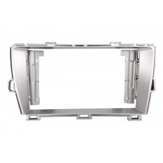 ATD RFP-22965 Perfect Fit 9" HU Screen Fascia Panel Trim For Toyota Prius (2009-2016) Silver