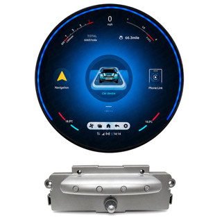 PBA MI3690A 11.8" Circular Radio Android Auto & OS CarPlay Radio For Mini R56 R57 & Clubman R55