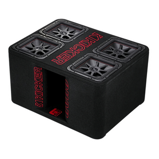 Kicker KA47QL7R12 L7R Quad (x4) 12"(250MM) Loaded 2400W 2Ohm Subwoofer Enclosure