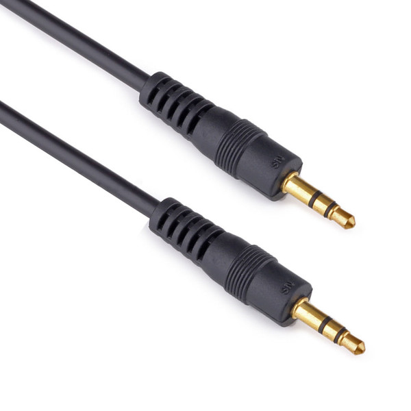 ATD AUX-24359 Gold 3.5mm to 3.5mm AUX-In Jack Audio Transfer Cable Lead For Smart Phones 