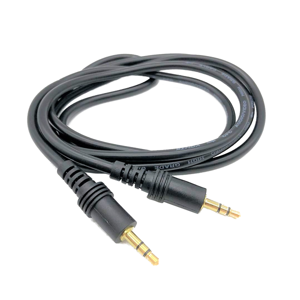 ATD AUX-24359 Gold 3.5mm to 3.5mm AUX-In Jack Audio Transfer Cable Lead For Smart Phones 1m