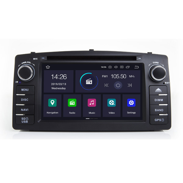 PbA TO6205T 7" Android  GPS Sat Nav Bluetooth WiFi Radio Head Unit For Toyota Corolla E120 (2000-2006)