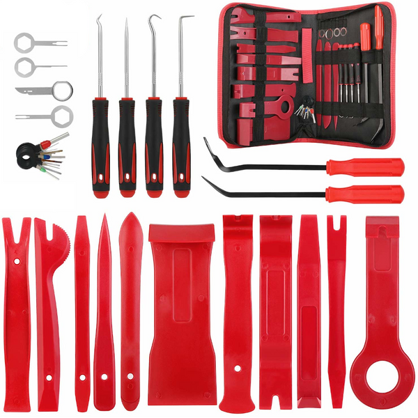 ATD WST-85031 31 Piece Metal & Plastic Trim Dash Molding Removal Tool Set With Release Keys